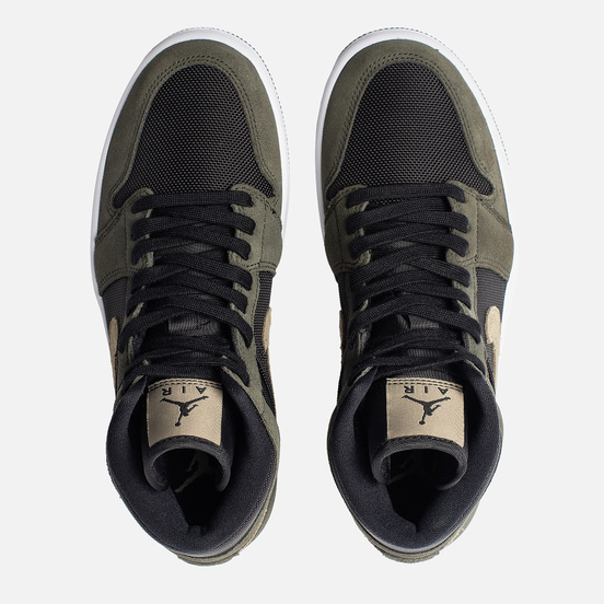 Женские кроссовки Jordan Air Jordan 1 Mid Black/Trooper/Sequoia