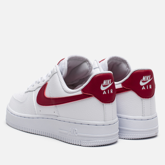 Женские кроссовки Nike Air Force 1 '07 White/Noble Red/White/White