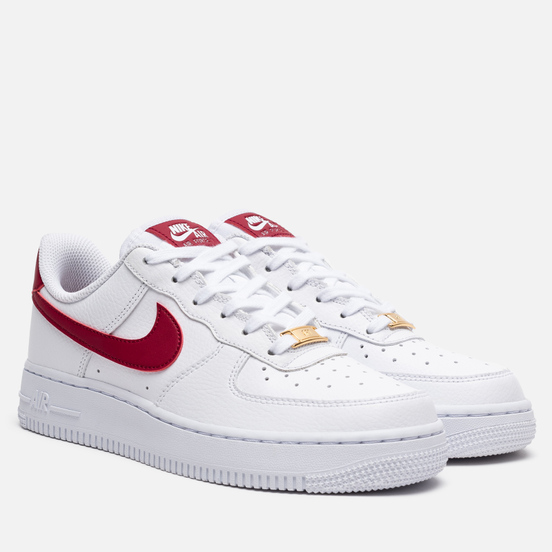 Женские кроссовки Nike Air Force 1 '07 White/Noble Red/White/White