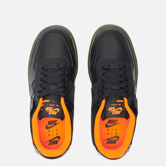 Кроссовки Nike Wmns Air Force 1 Shadow SE Black/Black/Hyper Crimson/Cargo Khaki