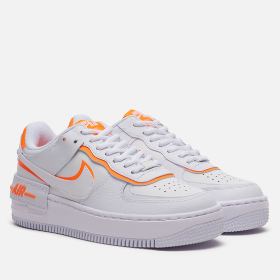 Женские кроссовки Nike Air Force 1 Shadow White/Summit White/Total Orange