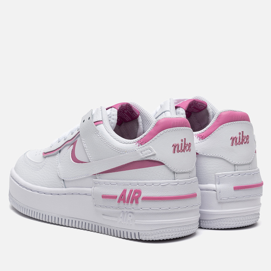 Женские кроссовки Nike Air Force 1 Shadow White/White/Magic Flamingo
