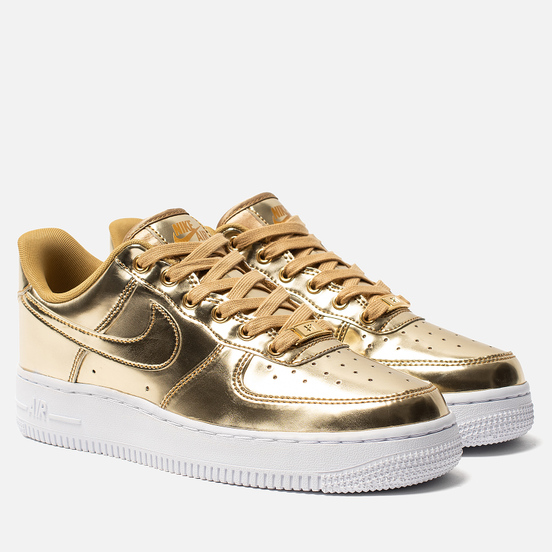 Женские кроссовки Nike Air Force 1 SP Metallic Gold/Club Gold/White