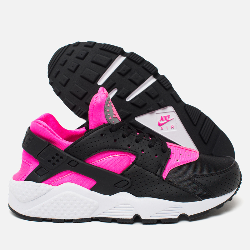 Nike air huarache pink and black best sale