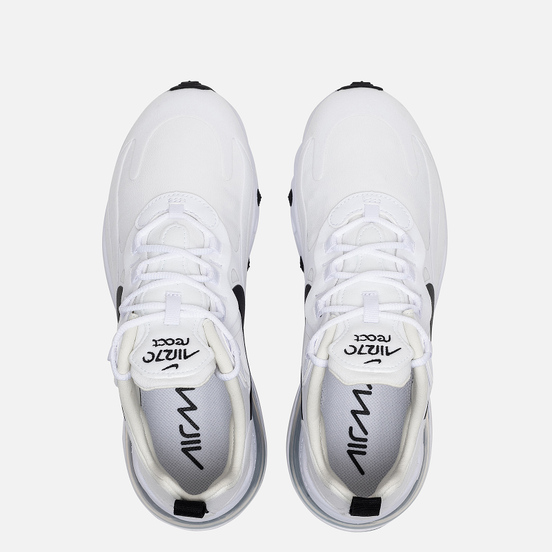 Женские кроссовки Nike Air Max 270 React White/Black/Metallic Silver