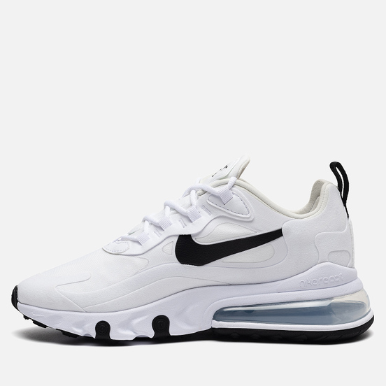 Женские кроссовки Nike Air Max 270 React White/Black/Metallic Silver