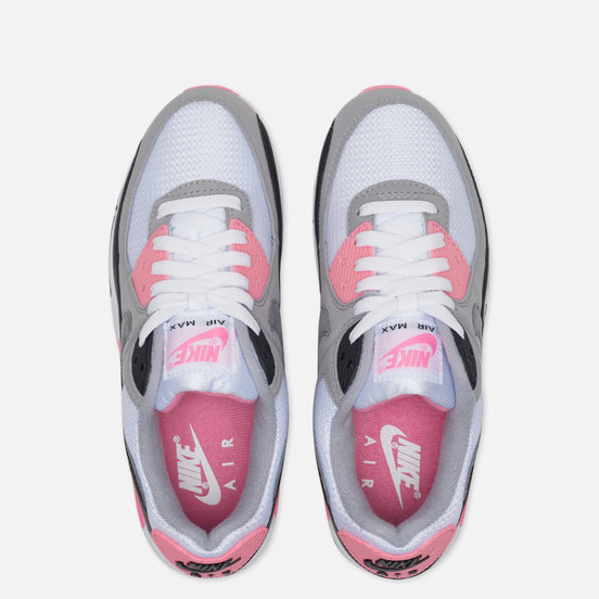 Женские кроссовки Nike Air Max 90 30th Anniversary White/Particle Grey/Rose/Black