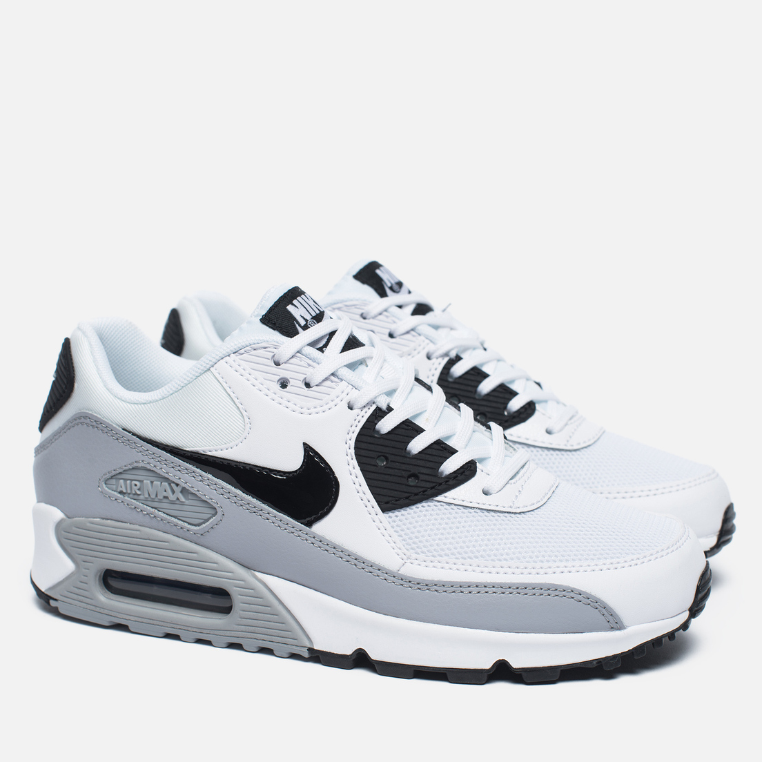 nike air max 90 white gray black