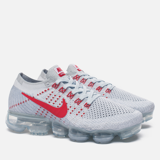 Женские кроссовки Nike Air Vapormax Flyknit Pure Platinum/University Red/Wolf Grey