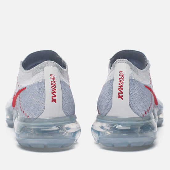 Женские кроссовки Nike Air Vapormax Flyknit Pure Platinum/University Red/Wolf Grey
