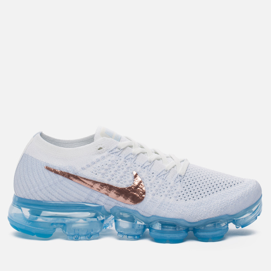 Женские кроссовки Nike Air Vapormax Flyknit Explorer Pack Summit White/Summit White/Hydrogen Blue