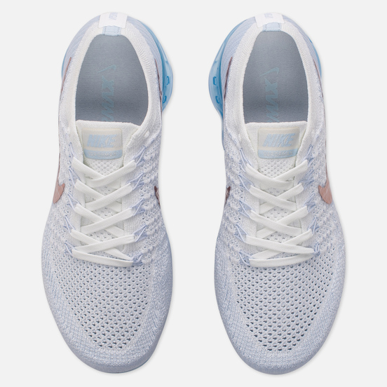 Женские кроссовки Nike Air Vapormax Flyknit Explorer Pack Summit White/Summit White/Hydrogen Blue