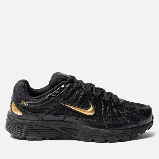 Женские кроссовки Nike P-6000 Essential Black/Metallic Gold/Off Noir