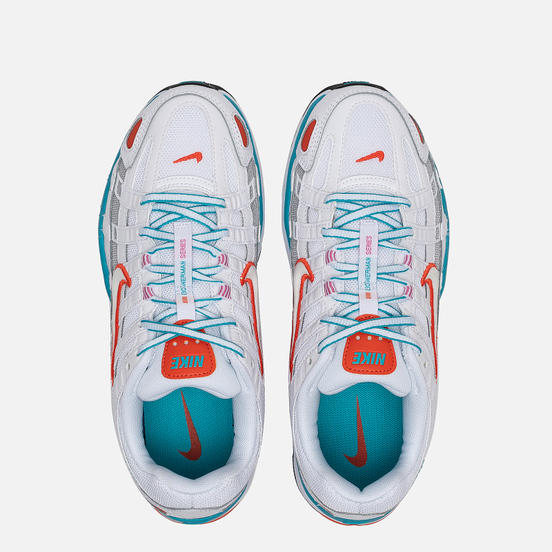 Женские кроссовки Nike P-6000 White/White/Oracle Aqua/Magic Flamingo