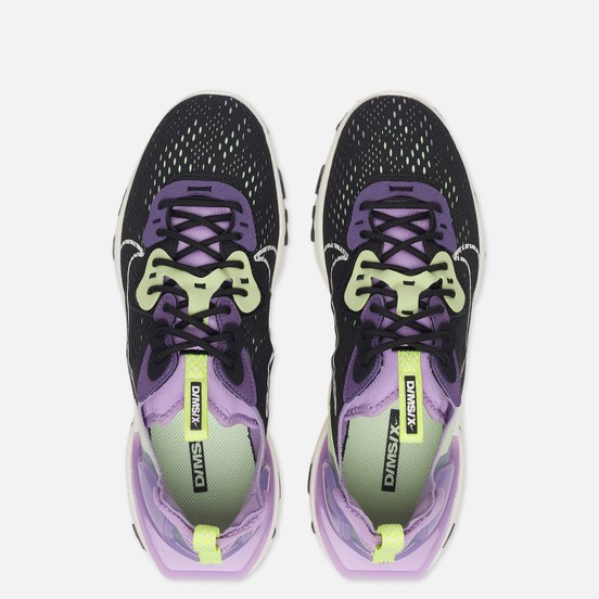 Женские кроссовки Nike React Vision Black/Sail/Dark Smoke Grey/Gravity Purple