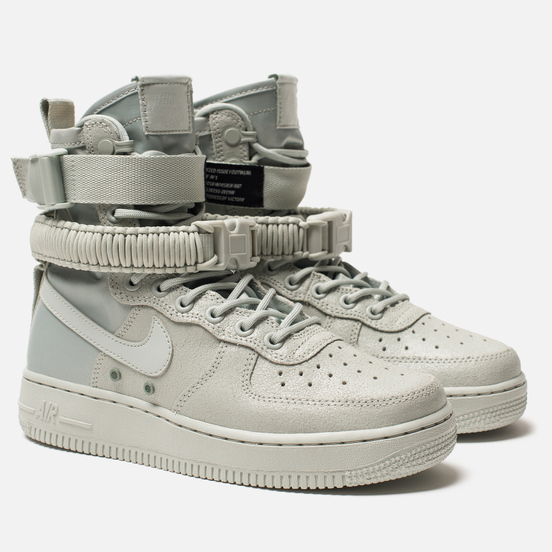 Женские кроссовки Nike Special Field Air Force 1 Light Silver/Light Silver/Mica Green