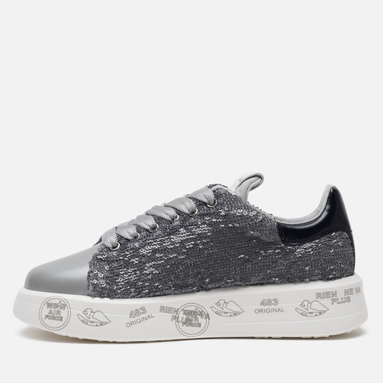 Женские кроссовки Premiata Belle 4538 Silver Grey