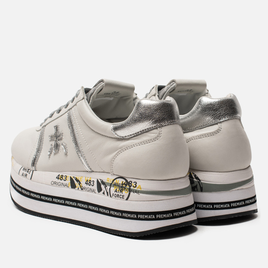 Женские кроссовки Premiata Beth 4517 White/Silver