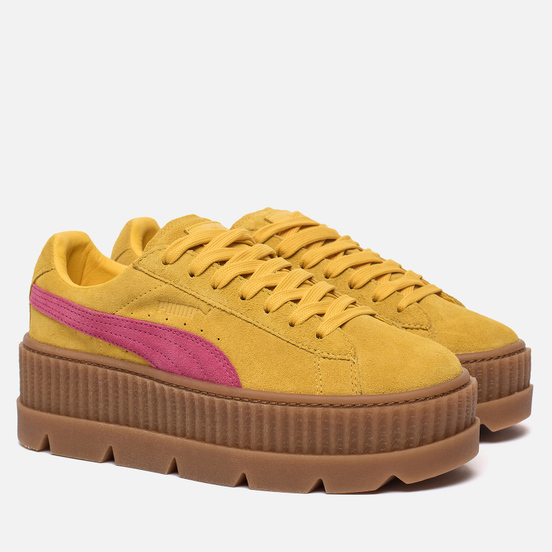 puma x fenty creepers yellow and pink