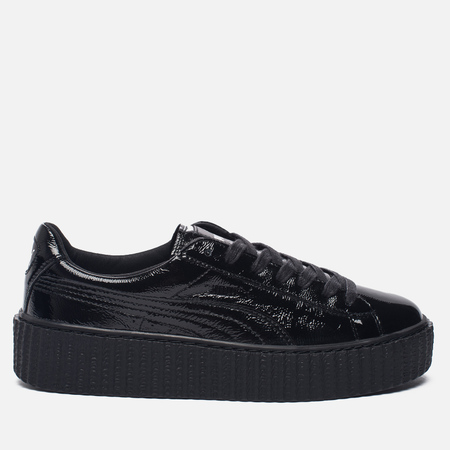 Женские кроссовки Puma x Rihanna Fenty Creeper Wrinkled Patent Triple Black