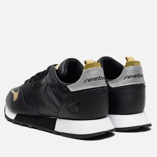 Женские кроссовки Reebok Classic Leather REE:DUX Black/White/Silver Metallic