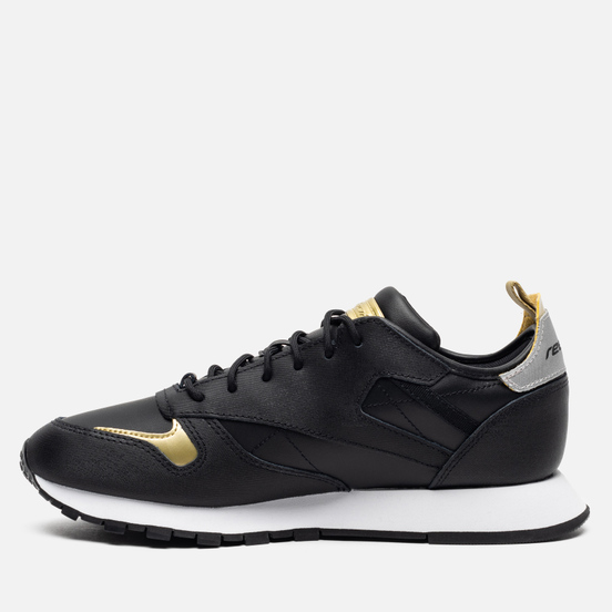 Женские кроссовки Reebok Classic Leather REE:DUX Black/White/Silver Metallic