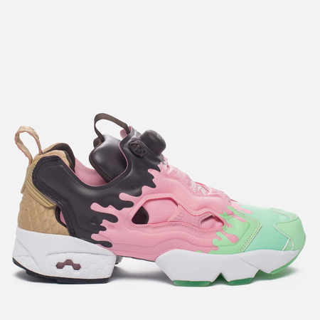 Женские кроссовки Reebok Instapump Fury IC Mint Green/Light Pink/Dark Brown/White/Cafe