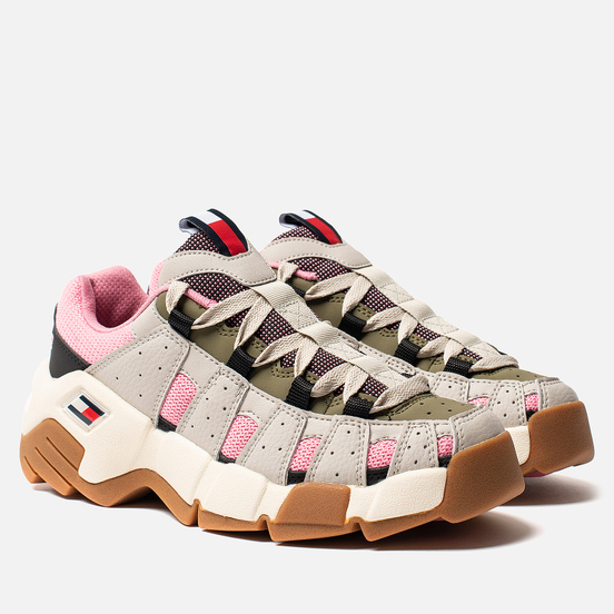 Женские кроссовки Tommy Jeans Heritage Chunky Trainers Pumice Stone/Sea Pink/Martini Olive
