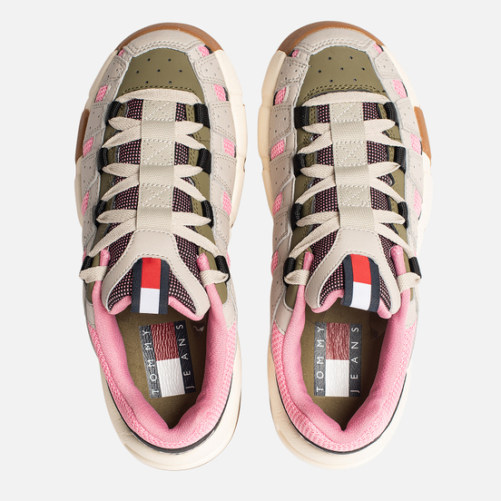 Женские кроссовки Tommy Jeans Heritage Chunky Trainers Pumice Stone/Sea Pink/Martini Olive