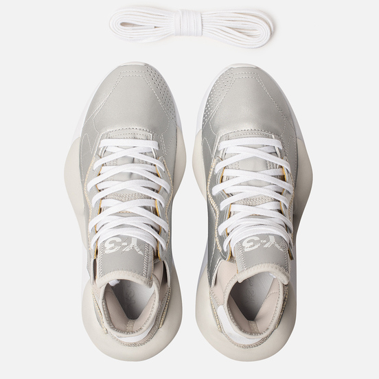 Женские кроссовки Y-3 Kaiwa Silver Metallic/White/Silver Metallic