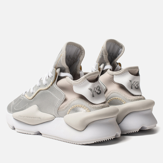 Женские кроссовки Y-3 Kaiwa Silver Metallic/White/Silver Metallic