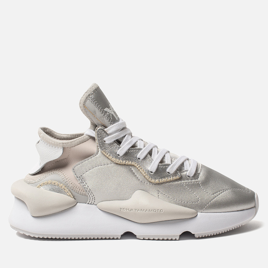 Женские кроссовки Y-3 Kaiwa Silver Metallic/White/Silver Metallic