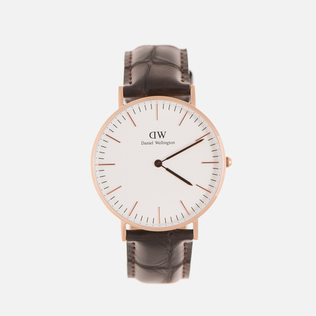 Женские наручные часы Daniel Wellington Classic York 36mm White/Rose Gold
