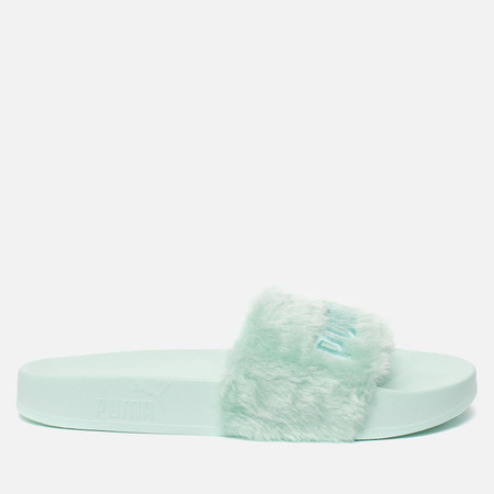 Женские сланцы Puma x Rihanna Fenty Fur Slide Bay/Puma Silver