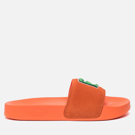 Женские сланцы Puma x Rihanna Fenty Leadcat FU Scarlet Ibis/Bright Green