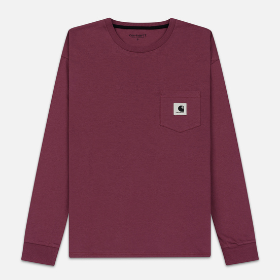 Женский лонгслив Carhartt WIP W' L/S Pocket Dusty Fuchsia/Black