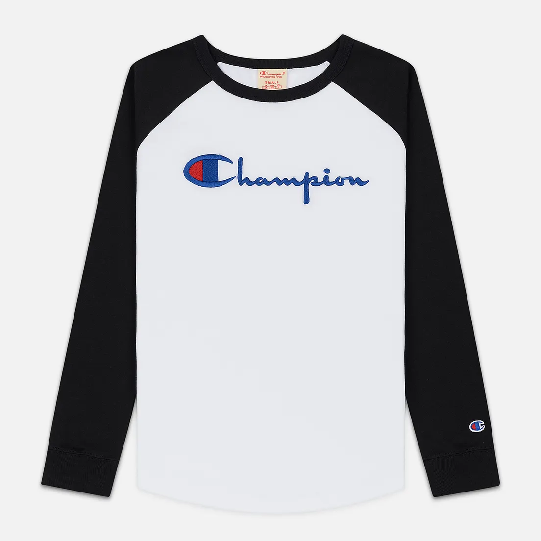 Champion Reverse Weave Женский лонгслив Big Script Color Block Crew Neck