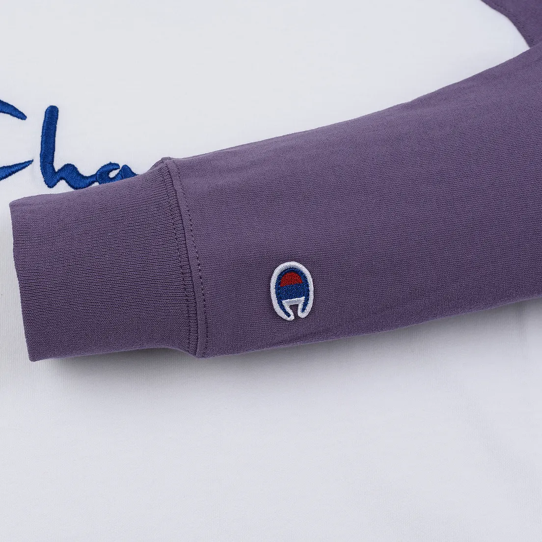 Champion Reverse Weave Женский лонгслив Big Script Color Block Crew Neck