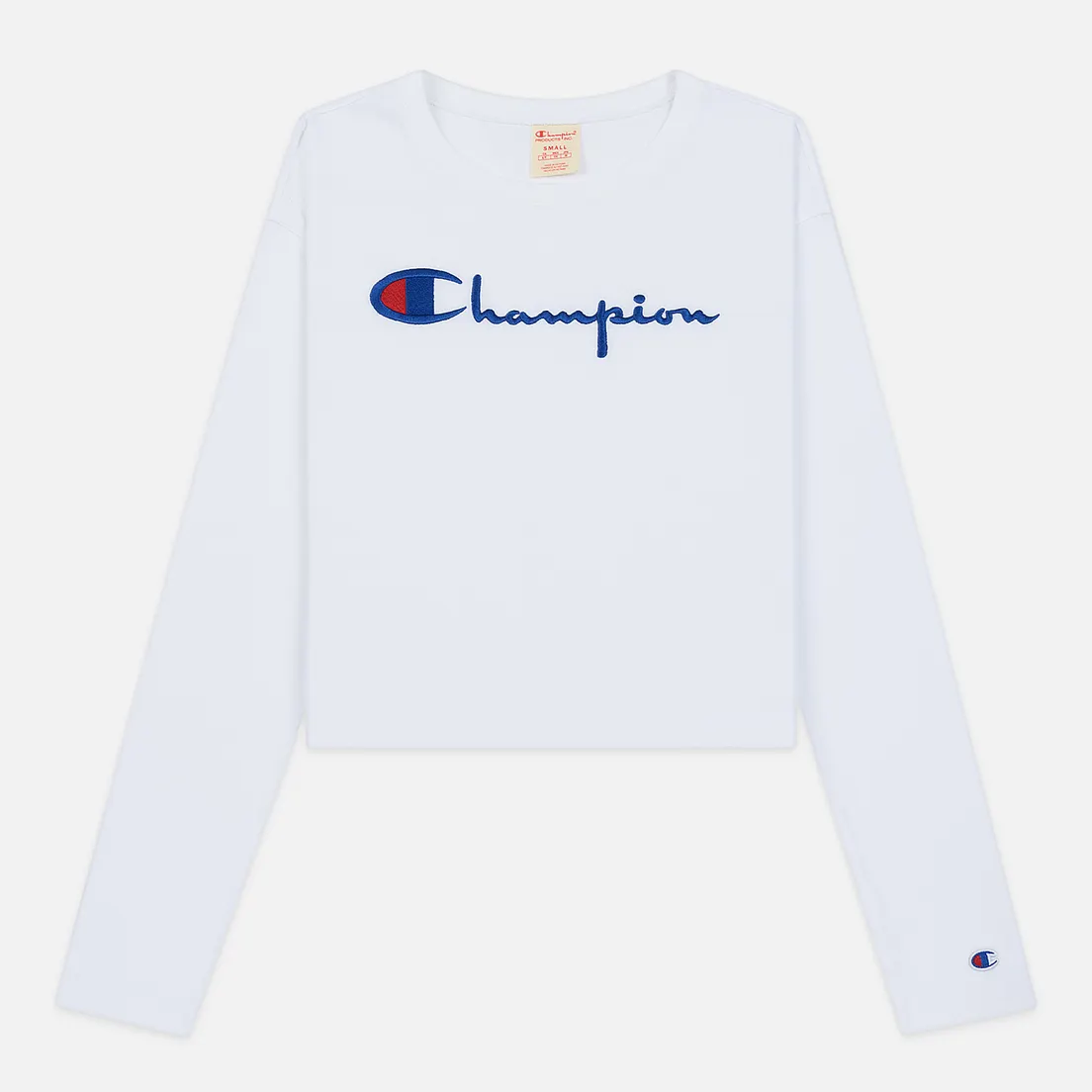 Champion Reverse Weave Женский лонгслив Big Script Cropped