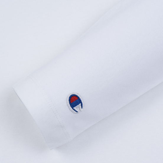 Женский лонгслив Champion Reverse Weave Big Script Cropped White