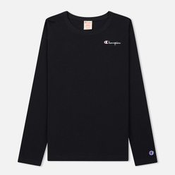 Женский лонгслив Champion Reverse Weave Small Logo Script Embroidered Black