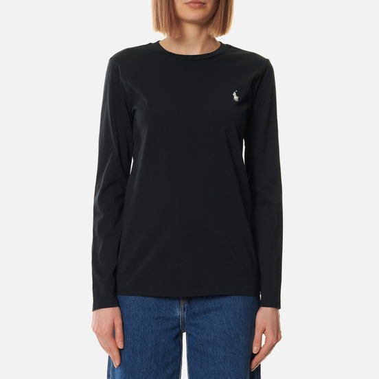 Женский лонгслив Polo Ralph Lauren Crew Neck 30/1 Cotton Jersey Black