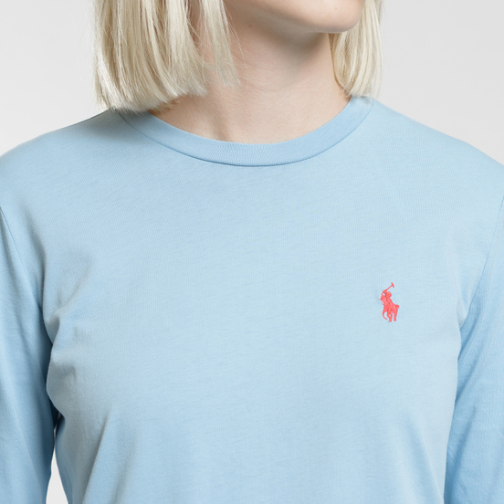 Женский лонгслив Polo Ralph Lauren Crew Neck 30/1 Cotton Jersey Powder Blue