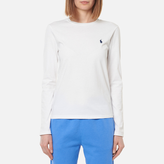 Женский лонгслив Polo Ralph Lauren Crew Neck 30/1 Cotton Jersey White