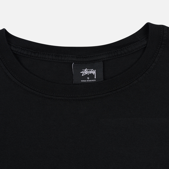 Женский лонгслив Stussy Basic Logo Pigment Dyed Black