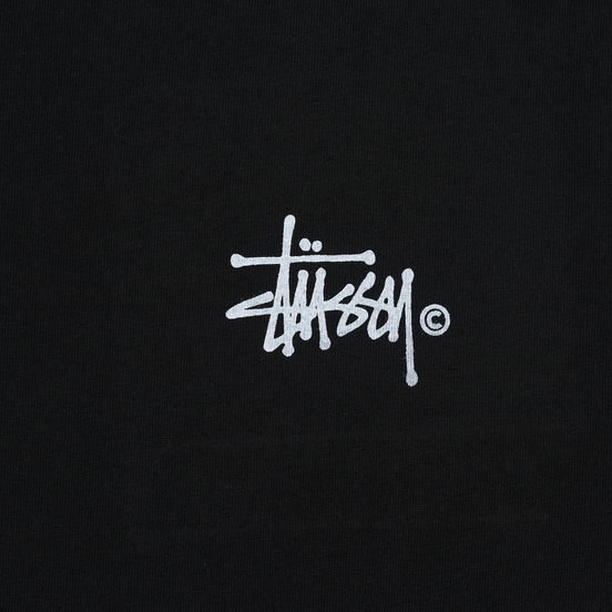 Женский лонгслив Stussy Basic Logo Pigment Dyed Black