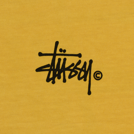 Женский лонгслив Stussy Basic Logo Pigment Dyed Mustard