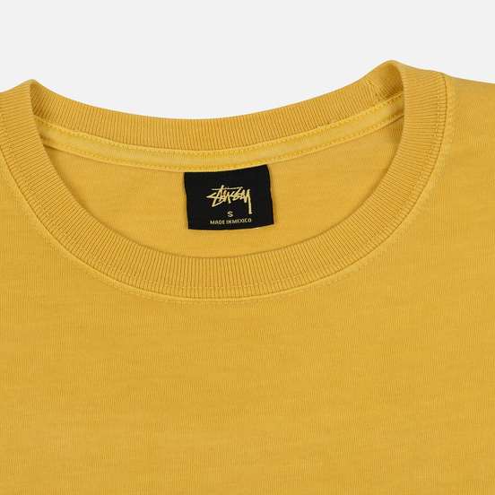 Женский лонгслив Stussy Basic Logo Pigment Dyed Mustard