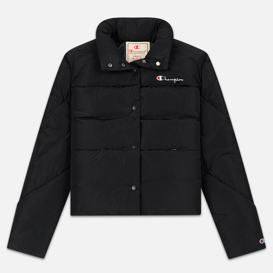 Женский пуховик Champion Reverse Weave Back Script Puff Black