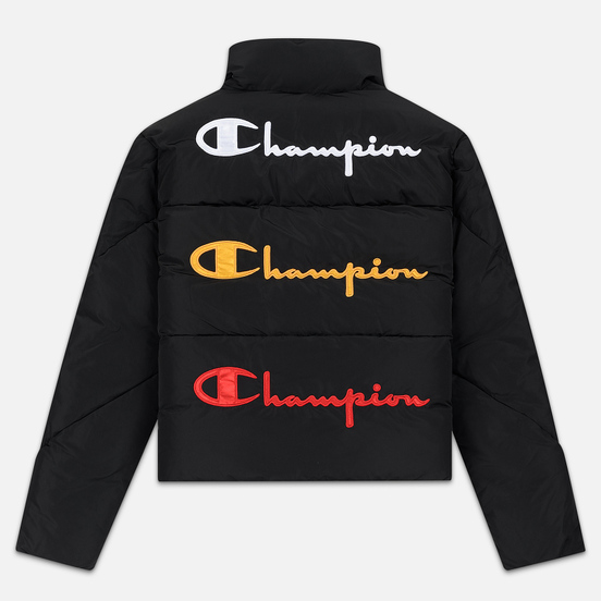 Женский пуховик Champion Reverse Weave Back Script Puff Black